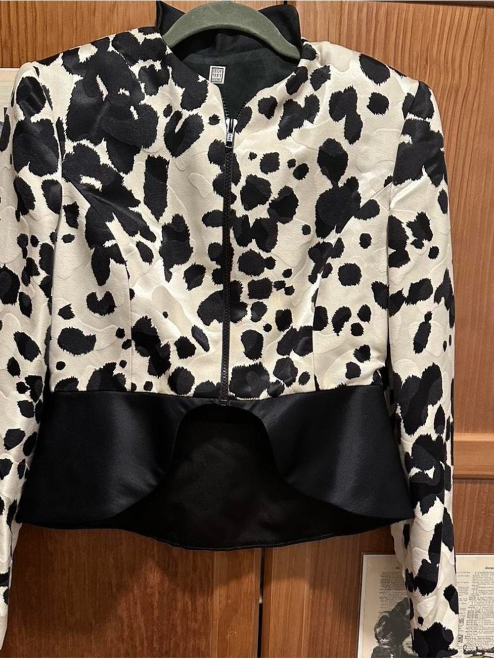 1980s Geoffery Beene Animal Print Peplum Jacket